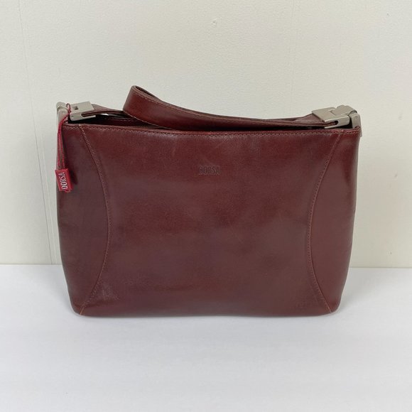 Dorsa Red‎ Brown Leather Shoulder Bag Purse 12 x 8 - Picture 2 of 10